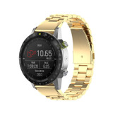 For Garmin Fenix5/Forerunner935/Garmin Approach S60 3-Beads Stainless Steel Metal Quick Release Watch Band(gold)
