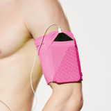 Reflective Motion Arm Bag Close Mobile Phone Bag, Size:L(Rose Red)