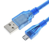 USB 2.0 to Micro USB Male Adapter Cable, Length: 30cm(Blue)