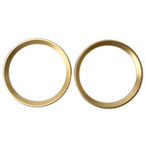 2 PCS Car Logo Decorative Circle Steering Wheel Decoration Ring Sticker Logo Car Styling Modification Car Front Logo Ring Decoration Rear Cover Trim Hood Emblem Rings for BMW 5 Series(Gold)