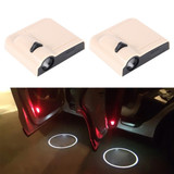 2 PCS LED Ghost Shadow Light, Car Door LED Laser Welcome Decorative Light, Display Logo for Benz Car Brand(Khaki)