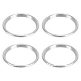 4 PCS Car Metal Air Outlet Decorative Outside Ring for Audi A3 / S3 / Q2L (Silver)