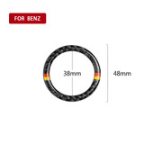 Car Carbon Fiber German Color One-click Start Ring Decorative Sticker for Mercedes-Benz Left and Right Drive Universal