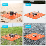 STARTRC 1109143 50cm Portable Drone Universal Foldable Square Parking Apron Landing Pad for DJI FPV / mini 2 / Mavic Air 2 / Air 2S(Orange+Blue)