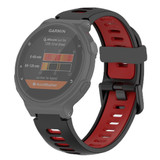 For Garmin Forerunner 220/230/235/620/630/735XT Two-color Silicone Watch Band(Black+Red)