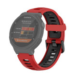 For Garmin Forerunner 220/230/235/620/630/735XT Two-color Silicone Watch Band(Red+Black)