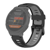 For Garmin Forerunner 220/230/235/620/630/735XT Two-color Silicone Watch Band(Black+Grey)