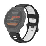 For Garmin Forerunner 220/230/235/620/630/735XT Two-color Silicone Watch Band(Black+White)