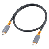 9046 100W USB-C / Type-C Male to USB-C / Type-C Male Two-color Data Cable 4K Audio Video Cable for Thunderbolt 3, Cable Length:1m