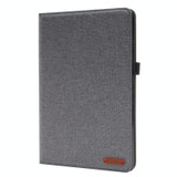 For Samsung Galaxy Tab A8 10.5 2021 Horizontal Flip Fabric PU Leather Tablet Case with Card Slots & Holder(Grey)