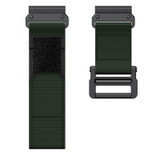 For Garmin Fenix 7X Hook And Loop Fastener Nylon Watch Band(Army Green)