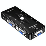 KSW-401V 4 VGA + 3 USB Ports to VGA KVM Switch Box with Control Button for Monitor, Keyboard, Mouse, Set-top box