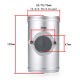 63mm XH-UN606 Car Modified Engine Air Flow Meter Flange Intake Sensor Base for Volkswagen / Nissan / Cadillac