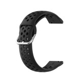 20mm Universal Sport Silicone Watch Band(Black)