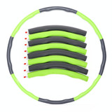 Removable Foam Thin Waist Fitness Ring(Green Gray 8 Sections)