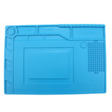 JIAFA S-150 Maintenance Platform Heat-resistant Repair Insulation Pad Silicone Mats with Screws Position(Blue)