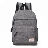 Universal Multi-Function Canvas Cloth Laptop Computer Shoulders Backpack Students Bag for 13-15 inch, Size: 36x25x10cm(Grey)