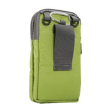 Universal Multi-function Plaid Texture Double Layer Zipper Sports Waist Bag / Shoulder Bag for iPhone X  & 7 & 7 Plus / Galaxy  S9+ / S8+ / Note 8 / Sony Xperia Z5 / Huawei Mate 8, Size: 16.5 x 9.0 x 3.0cm(Green)