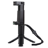 PULUZ Folding Plastic Tripod + Vlogging Live Broadcast Handheld Grip ABS Mount with Cold Shoe & Wrist Strap for iPhone, Galaxy, Huawei, Xiaomi, Sony, HTC, Google and other Smartphones