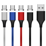 M11 5A USB to USB-C / Type-C Nylon Braided Magnetic Data Cable, Cable Length: 1m (Blue)