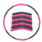 Removable Foam Thin Waist Fitness Ring(Pink Gray 8 Sections)