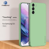 For Samsung Galaxy S21 5G PINWUYO Touching Series Liquid Silicone TPU Shockproof Case(Green)