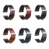 HB001 Color-Changing Retro Oil Wax Leather Universal Watch Band, Size: 20mm(Black)