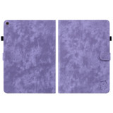 For Samsung Galaxy Tab A 10.1 2019 Tiger Pattern Flip Leather Tablet Case(Purple)