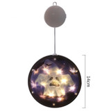 2 PCS Halloween Star String Light Show Window Horror Decoration LED Battery Powered Hanging Lamp(Ghost)