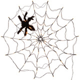 LED Spider Web Lamp with Remote Control Halloween Atmosphere Decoration Props, Power: USB-in