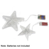 Christmas Tree Top Light LED Glowing Star Lights, Size: Large Battery Model(White)