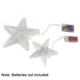 Christmas Tree Top Light LED Glowing Star Lights, Size: Large Battery Model(Warm White)