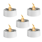 12 PCS Halloween Electronic LED Candle Light, Color: Yellow Light Flash(White -shell Ghost Face)