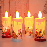 Christmas Decoration Night Light LED Simulation Flame Candle Light(A-Santa Claus)