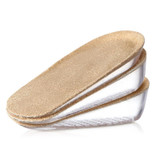 2 Pairs GEL Increasing High Insole Fleece Invisible Increased Pad, Size: S Code 3cm(Apricot)
