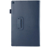 Litchi Texture Leather Case with Holder for Sony Xperia Tablet Z2 10.1(Dark Blue)