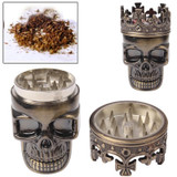 Skull King Style Zinc Alloy Double Layers Herb Tobacco Cigarette Grinder (Bronze)