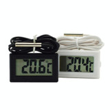 2 PCS Fish Tank Digital Thermometer Waterproof Probe Electronic Measuring Thermometer, Line Length: 2m (Black)