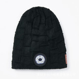 RG5-BL Bluetooth LED Lighting Music Knit Hat Plus Velvet Night Running Lamp Hat(Black)
