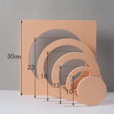 Round Combo Kits Geometric Cube Solid Color Photography Photo Background Table Shooting Foam Props(Flesh Color)
