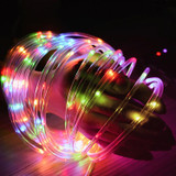 Holiday Party Decoration Tube String Lights LED Garden Decoration Casing Light with Remote Control, Spec: 7m 50 LEDs USB Powered(Color Light)