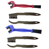 5 Set BG-7168 Bicycle And Motorcycle Cleaning Brush Three-Sided Chain Brush, Colour: Blue + Small Brush