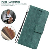 For Xiaomi 12 Pro Geometric Embossed Leather Phone Case(Green)
