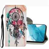 For Samsung Galaxy S22+ 5G Coloured Drawing Pattern Leather Phone Case(Wind Chimes)