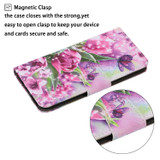 For Xiaomi Redmi 10 Coloured Drawing Pattern Leather Phone Case(Rose Butterfly)