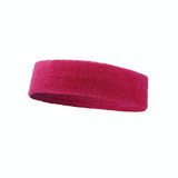 2 PCS Enochle Sports Sweat-Absorbent Headband Combed Cotton Knitted Sweatband(Rose Red)