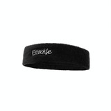 2 PCS Enochle Sports Sweat-Absorbent Headband Combed Cotton Knitted Sweatband(Black)