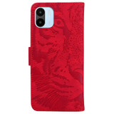 For Xiaomi Redmi A1 Tiger Embossing Pattern Horizontal Flip Leather Phone Case(Red)