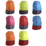 2 PCS Outdoor Mountaineering Color Matching Luminous Backpack Rain Cover, Size: S 18-30L(Red + Blue)