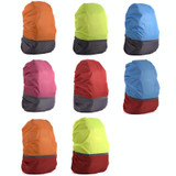 2 PCS Outdoor Mountaineering Color Matching Luminous Backpack Rain Cover, Size: XL 58-70L(Red + Blue)